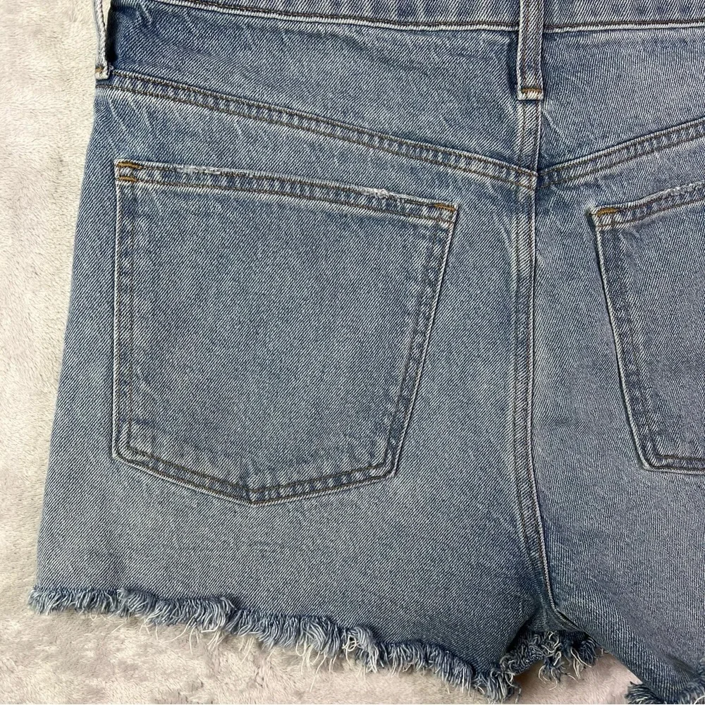 Madewell The Perfect Jean Shorts Size 31 Medium Wash Distressed Summer Casual Ba